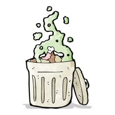 smelly rubbish bin cartoon N4