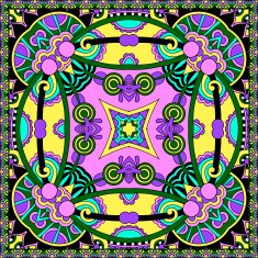 Traditional ornamental floral paisley bandanna N444