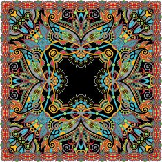 Traditional ornamental floral paisley bandanna N446
