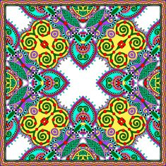 Traditional ornamental floral paisley bandanna N450