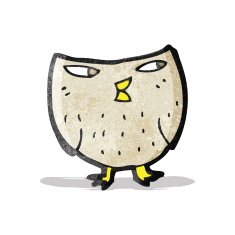 Cartoon Owl N230