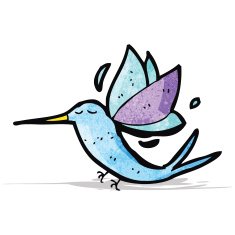 Cartoon Hummingbird N44