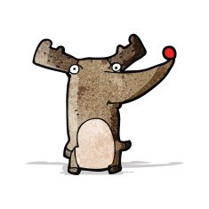cartoon funny reindeer N10