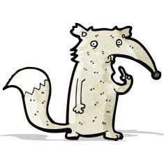 funny cartoon wolf N17