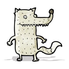 funny cartoon wolf N18