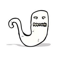 cartoon spooky ghost N168