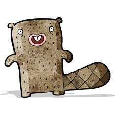 funny cartoon beaver N21