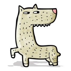 Cartoon Wolf N162