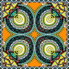 Traditional ornamental floral paisley bandanna N454