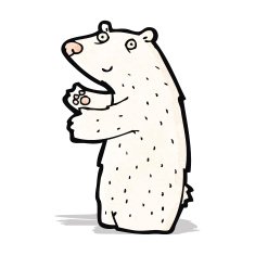 Cartoon Polar Bear N147