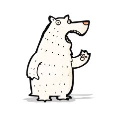 Cartoon Polar Bear N149