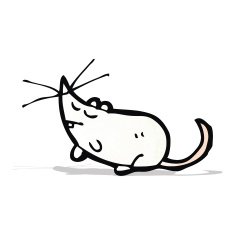 cartoon white mouse N43