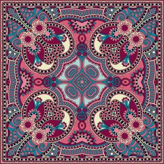 Traditional ornamental floral paisley bandanna N465