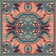 Traditional ornamental floral paisley bandanna N467