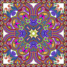 Traditional ornamental floral paisley bandanna N469