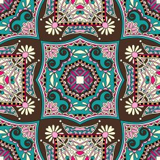 Traditional ornamental floral paisley bandanna N472