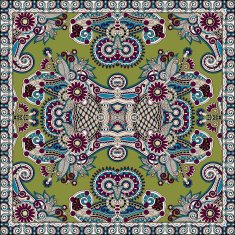 Traditional ornamental floral paisley bandanna N476