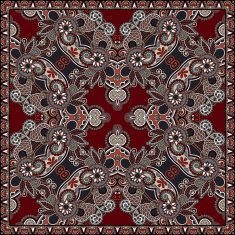 Traditional ornamental floral paisley bandanna N479