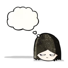 cartoon grumpy girl N4