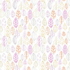 vector seamless pattern with leaves N6