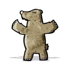 funny cartoon bear N105