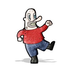 cartoon violent man N31