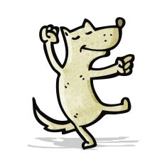 cartoon dancing dog N17