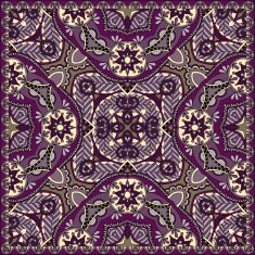 Traditional ornamental floral paisley bandanna N482