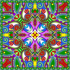 Traditional ornamental floral paisley bandanna N490