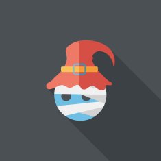 wizard flat icon with long shadow eps10 N24