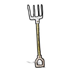 garden pitchfork cartoon N2