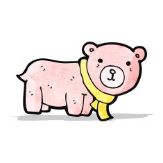 cartoon pink teddy bear N12