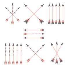 vector colorful arrow clip art set N2