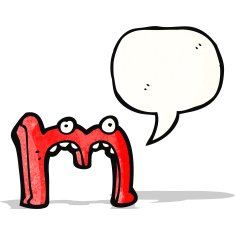 Cartoon Letter M N23