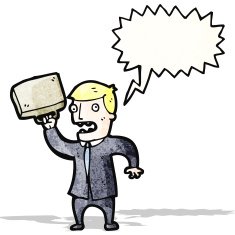 cartoon angry businessman N7
