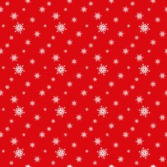 Seamless red pattern with snowflakes