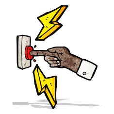 cartoon finger pushing button N2