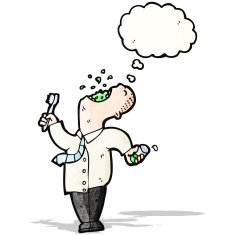 cartoon man gargling mouthwash N12