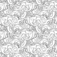 Vector Seamless Monochrome Abstract Pattern N7