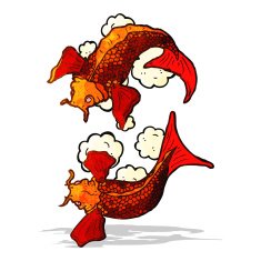 koi carp tattoo illustration N22