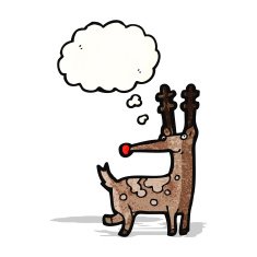 funny cartoon reindeer N10