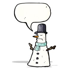 grumpy snowman cartoon N6
