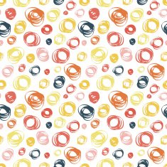 Seamless pattern with abstract doodle ornament