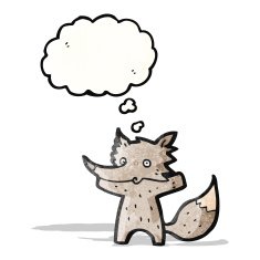 cute little wolf cartoon N15