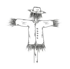 sketch of the scarecrow