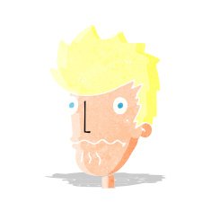 cartoon nervous man N239