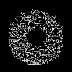 City sketch background for your design N4