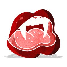 Cartoon Vampire Lips N47