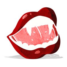 Cartoon Vampire Lips N48
