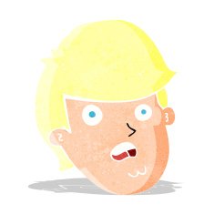 cartoon man with big chin N25